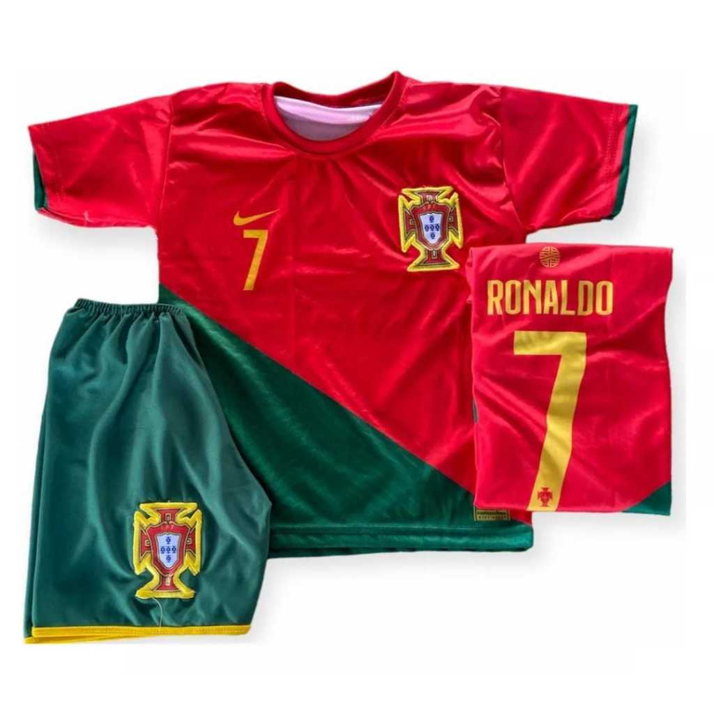 kit conjunto infantil do portugal cristiano ronaldo | Shopee Brasil