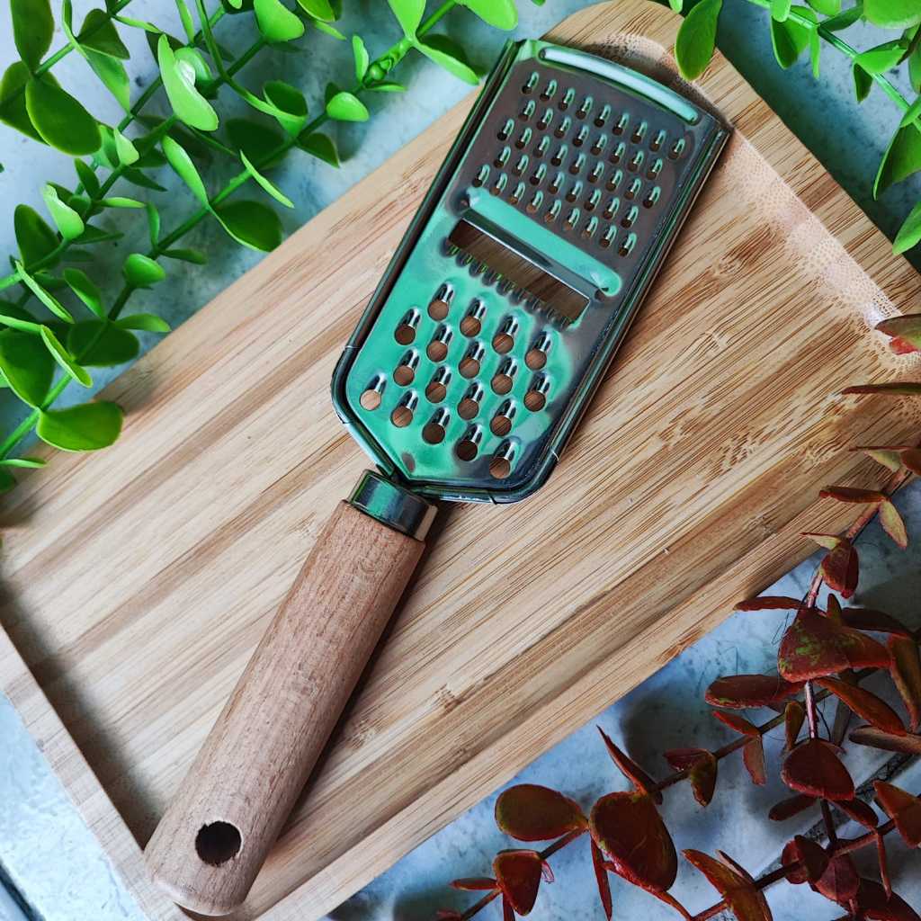 Ralador multiuso de inox com cabo de madeira wood 22X6cm | Shopee Brasil