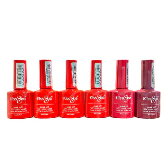 Kit 6 Esmaltes em Gel Kiss She Cores Perfeitas para Unhas em Gel Alta Pigmentação em Oferta na Shopee