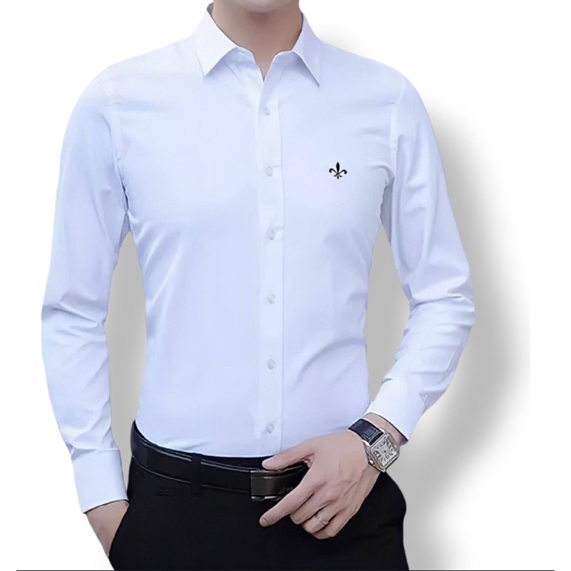 Camisa Social Masculina Manga longa Slim Fit DUDALINAS