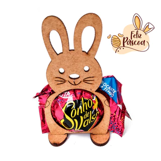 Kit com 10 Lembrancinhas Coelhos Porta Bombom para Páscoa em Madeira MDF Achadinhos da Shopee em Oferta na Shopee