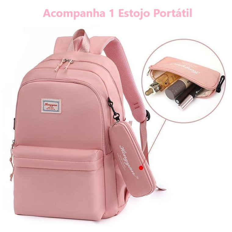 Mochila Notebook Grande Feminina Masculina Escolar Universitária De Viagem Moda Casual Unissex 666-4