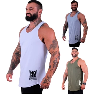 Kit 3 Regatas Longlines MXD Conceito MMA No Pain No Gain No Rule No Limits