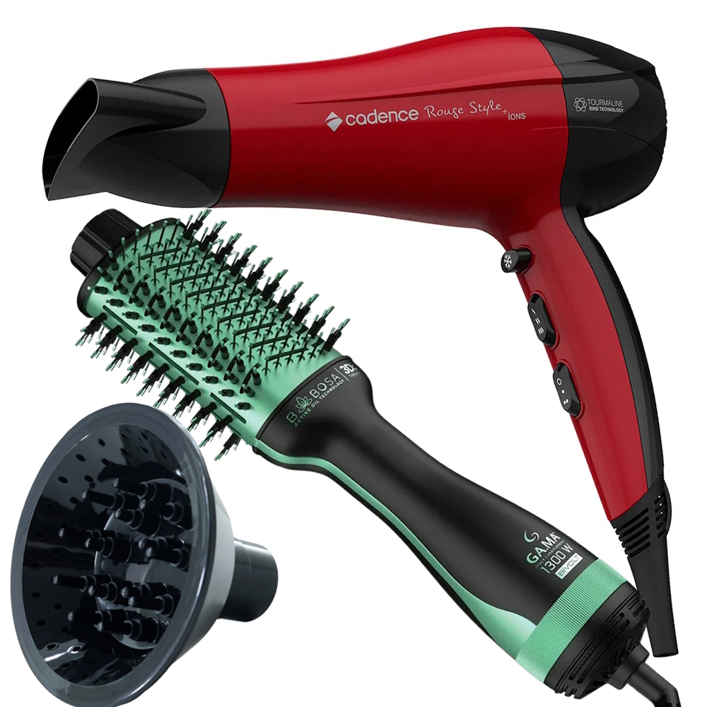 Secador De Cabelo Cadence 2200w Profissional Ar Quente e Frio Rougi ...