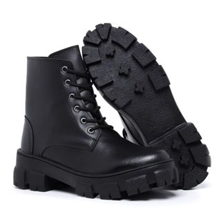 Bota Feminina Coturno Preta