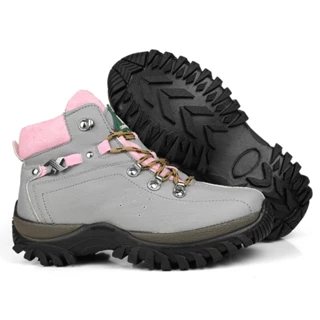 Coturno Bota Feminina Adventure Estilo Camping Motocicle
