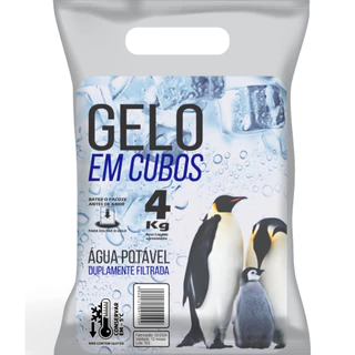 Saco Para Gelo em Cubo Universal 4KG c/Alça 200unid