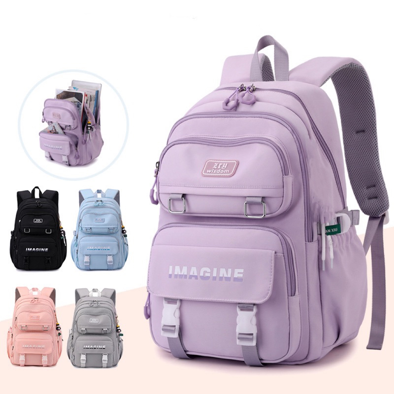 Mochila Feminina Escolar Passeio Coreano Grande Capacidade Impermeável