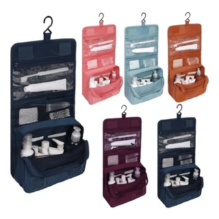 New Bolsa Necessaire Organizadora de Mala Higiene Pessoal Com Divisória Cabide Gancho Dobrável p/Viagem Divisórias/ Portátil /Viagem/Viagem de Negócios - Diversas Cores