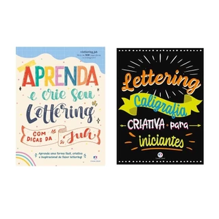 Livros de Lettering da Juh e para Iniciantes Kit com 2
