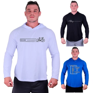 Kit 3 Camiseta Manga Longa Longline Com Touca MXD Conceito MTB
