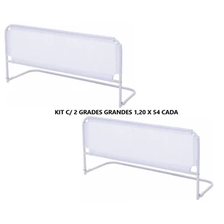 KIT C/2 Unidades de GRADE DE CAMA com Tela de Proteção - Alta e Grande