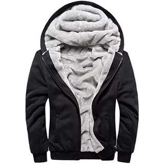 Jaqueta Moletom Térmico Forro Peludo Flanelado Grossa Casaco FRIO NEVE FORRADO ALGODAO BLUSA TERMICA MASCULINA ARA NEW JEANS