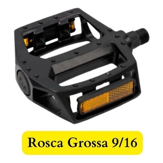 Par Pedal Alumínio Plataforma GTA Bike Rosca Grossa 9/16 Esfera