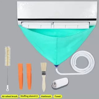 Kit Completo de Limpeza de Ar Condicionado Split com Bolsa Coletora e Demais Acessórios