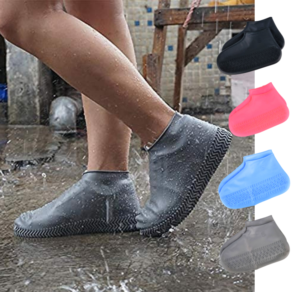 Capa De Sapatos Tênis / Chuva / Bota De Silicone Flexível Elástica Antiderrapante Reutilizável