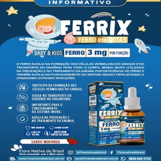Vitamina Ferrix Ferro Infantil 3mg 30ml - Flora Nativa do Brasil