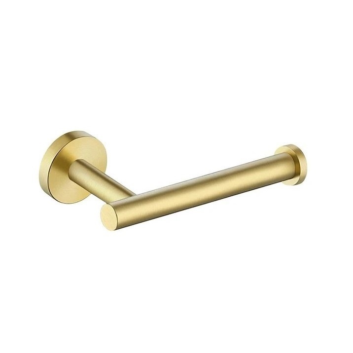 Suporte Papel Higiênico Dourado Inox 304 Escovado Papeleira