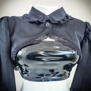Blusa Gótica Bolero Gothic Dark Emo Punk Romântico Alternativo E-girl