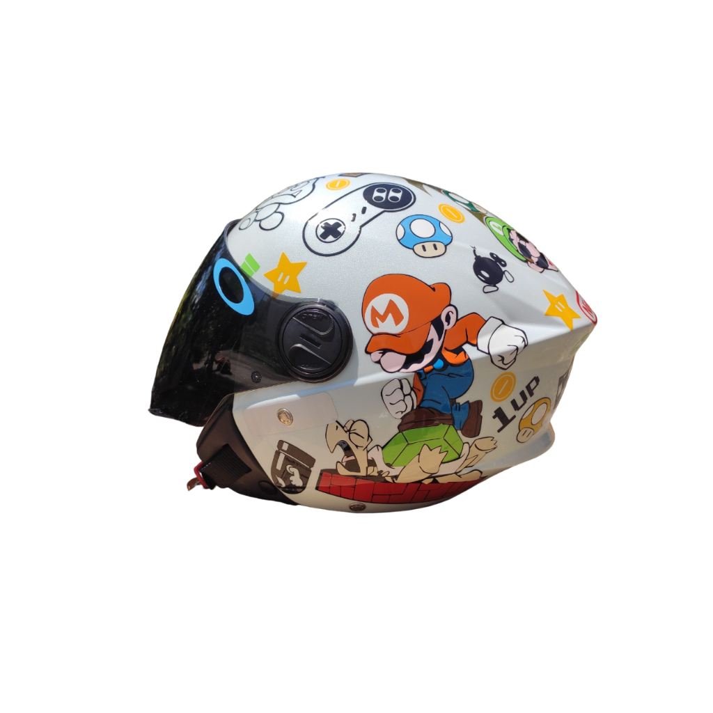 Capacete New Liberty Trhee personalizado - SuPeR MaRiO