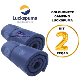Colchonete Camping Acampamento 65x180x3cm Luckyspuma (KIT COM 2 UNIDADES)