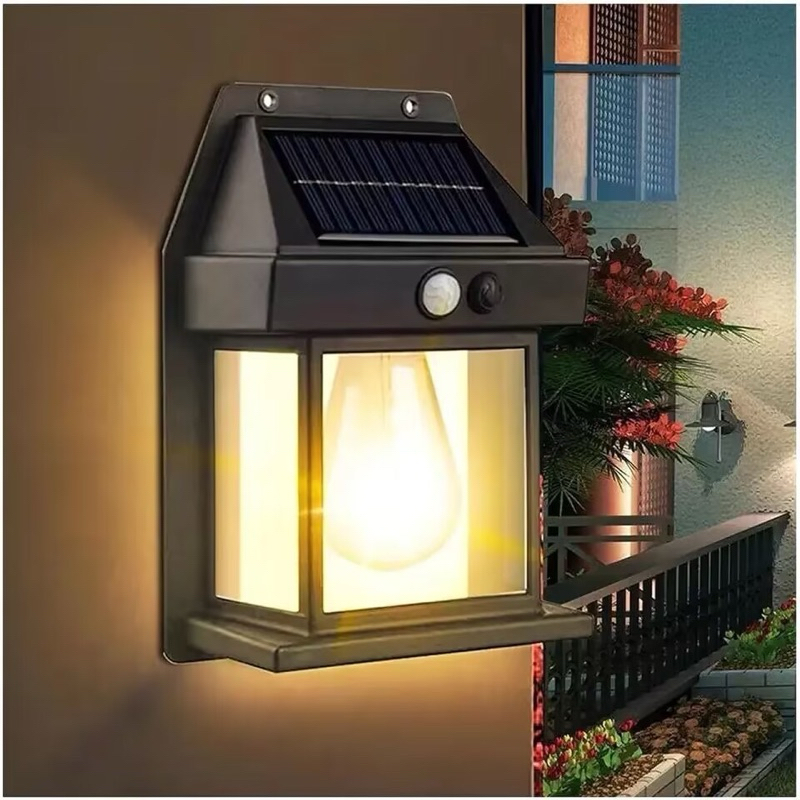 Sensor Solar De Movimento De Luz De Parede Lâmpada De Tungstênio Adequada Para Decoração De Paisagem De Jardim