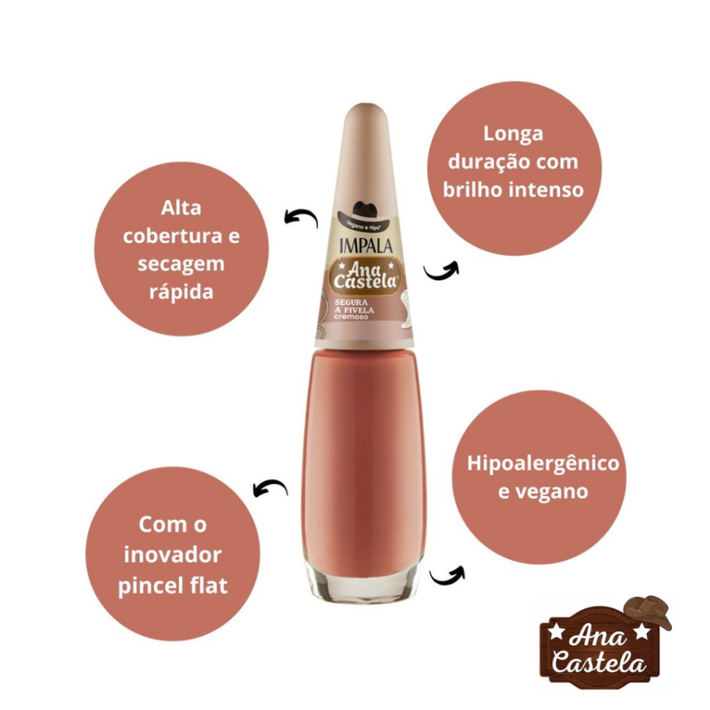 Esmalte Ana Castelo Segura a Fivela Impala Manicure | Shopee Brasil