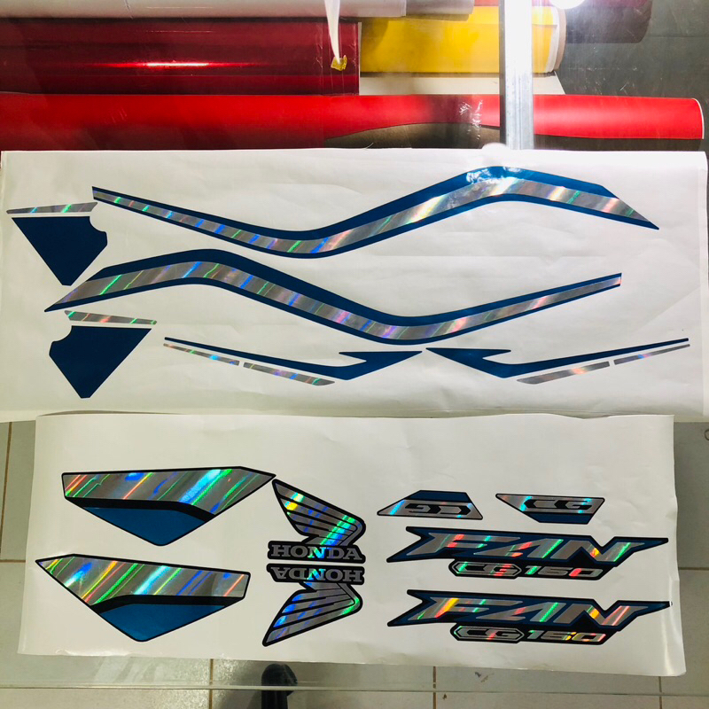 Faixa Moto Personalizado Holográfico Biquíni TITAN completo modelo Fan ...