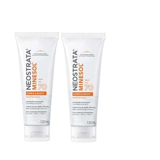 Kit 2 Protetores Solar Minesol Corpo E Rosto Fps 70 120ml