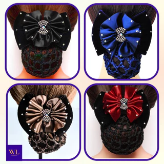 KIT 1/2/3 Peças Presilha Laço Redinha Para Cabelo Coque Profissional Reforçada - Ideal Para Uso Salão e Estilo - WL em Oferta na Shopee