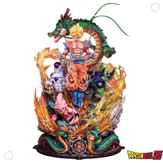 Action Figure Estatua Goku Super Sayajin Shen Long Cell Freeza Majin Buu Dragon Ball Z 23cm PVC Colecionavel Anime