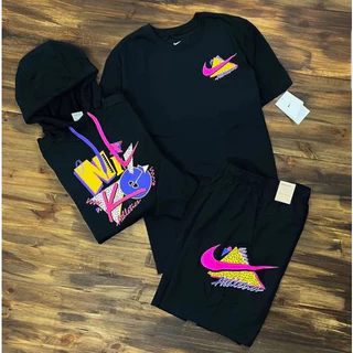 Conjunto 3 Peças ATL Kit Moletom+Camisa+Short Unissex