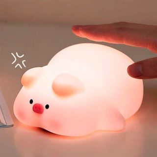 Luminária e Abajur de Porco com Luz Quente e Confortável
