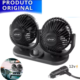 Ventilador Automotivo 12v e 24v Duplo Com Ajuste 2 Velocidades Mini Ventilador Carro Caminhão Ônibus
