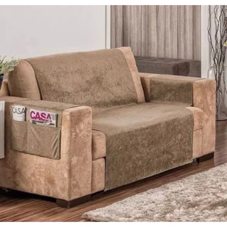 Kit Protetor para Sofá 2 e 3 lugares em veludo camurça suede