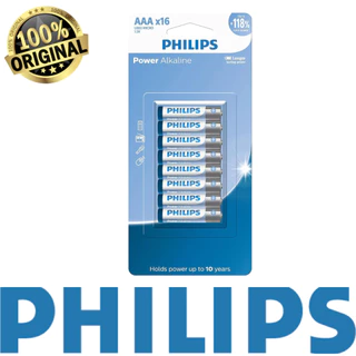 Pilhas Alcalinas AAA Blister com 16 Unidades LR03P16B/59 - Philips