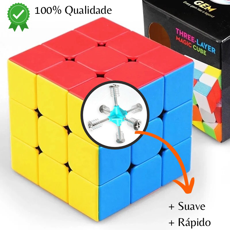 Cubo Mágico Profissional Interativo 3x3 Magic Cube Rápido | Shopee Brasil