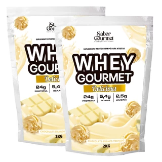 2x Whey Gourmet Delicious (4 Kilos) Deliciosos Sabores