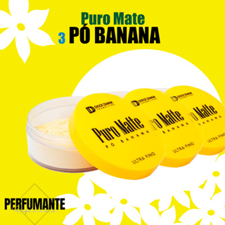 Atacado - KIT 03 Unidades de Pó Banana Puro Matte Ultra Leve - Doce Diana - Universal Para Todos os Tipos de Pele