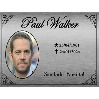 Placa Para Jazigo Túmulo Lápide De Metal Homenagem