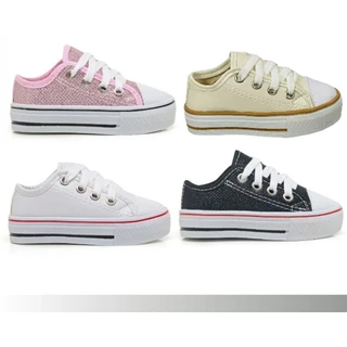 Tênis Infantil Baby Estilo All Star Gliter Promoção Lançamento