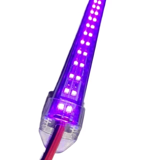 Barra de Led Uv 400nm 2835 12v 12w 50cm Calha e Capa Transparente