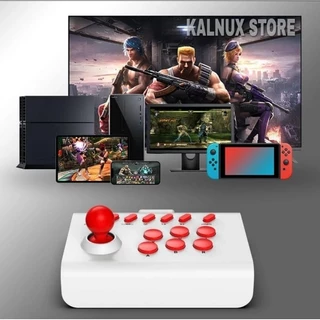 Controle Retro Arcade, Sem Fio, Joystick Bluetooth, para Nintendo Switch, Android, PS4, PS3, PC, 6 em 1