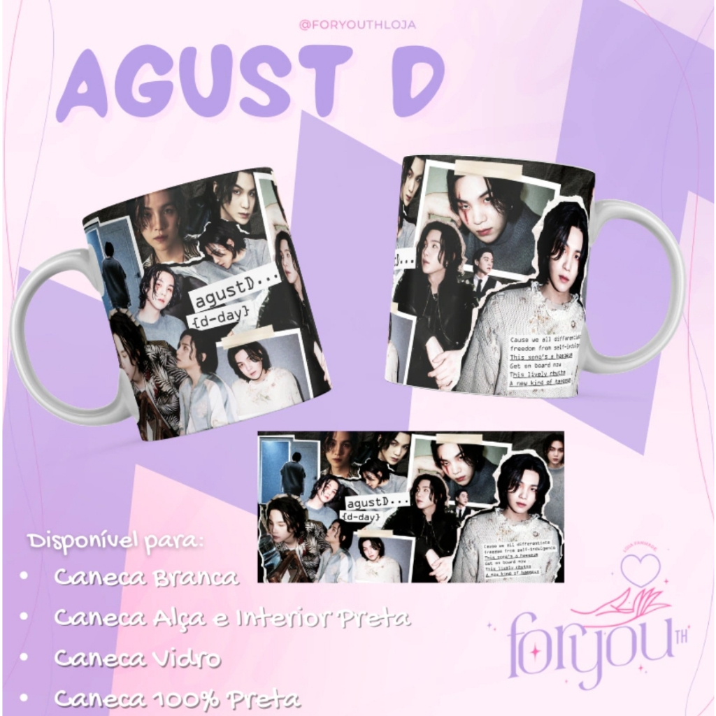 Caneca D-Day Agust D Yoongj SUGA BTS
