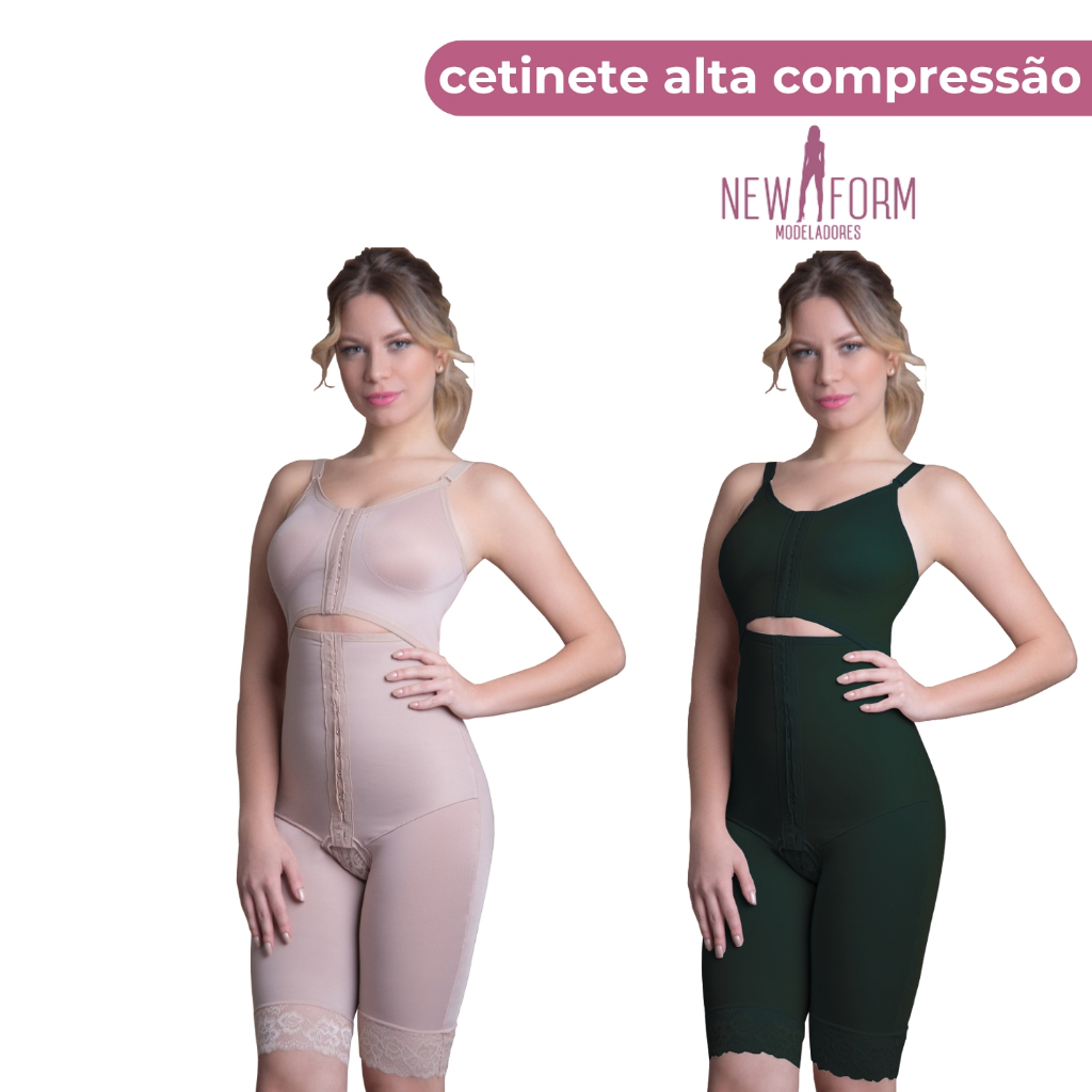 Redutivo/Modelador Bodysuit cintura fina de alta compressão para Mulhe