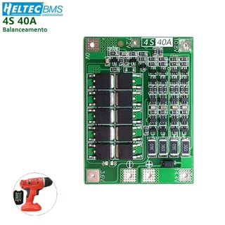 Placa BMS 4s 40a Todas Com Balanceamento