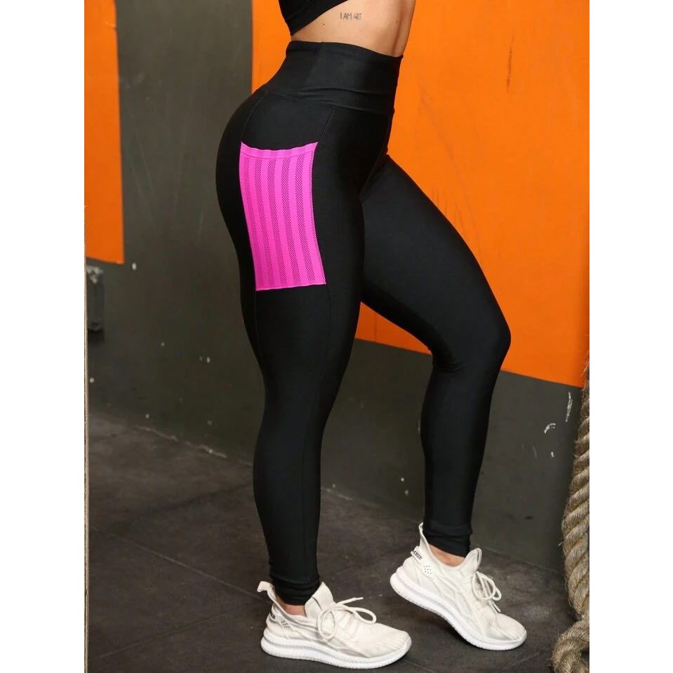 Calça Legging de Amarrar com Bolso para Celular