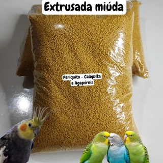 Extrusada natural MIÚDA calopsita - Agapórnis e periquito 1kg