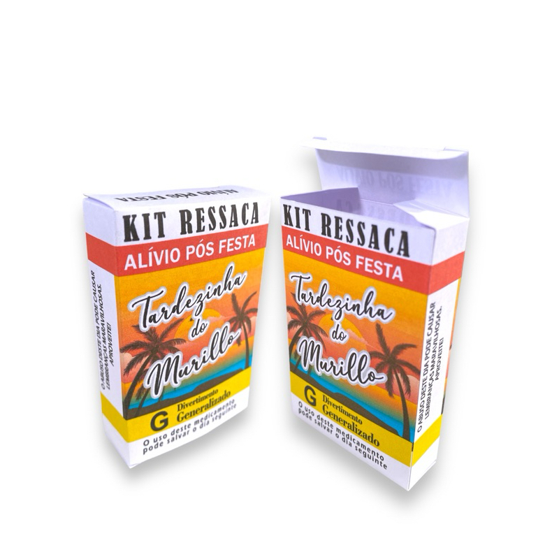 50 Caixinhas Kit Ressaca Tardezinha com seu nome. | Shopee Brasil