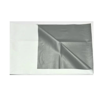 Tela de projeção 125 polegadas dobravel em vinil pvc branca e fundo cinza